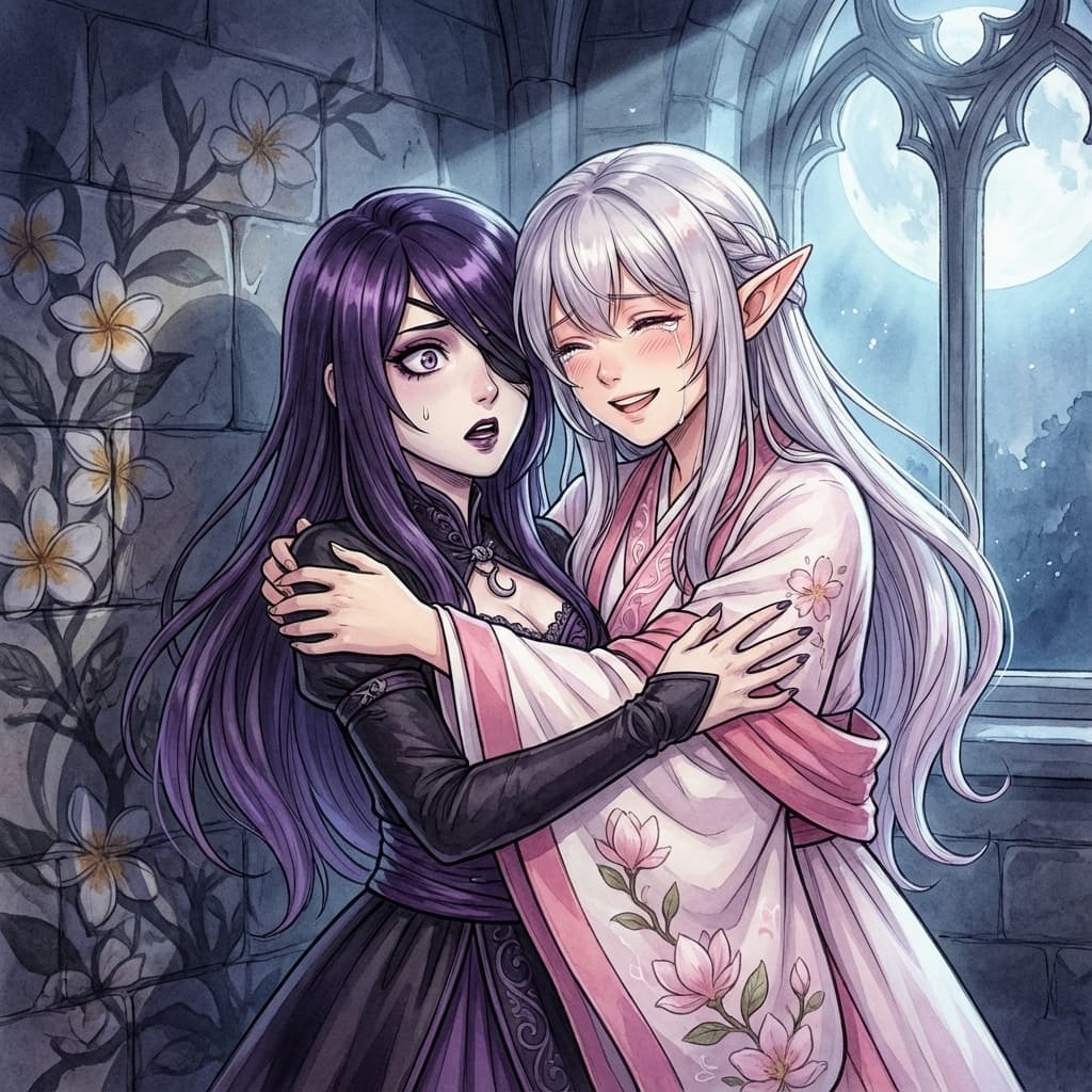 Maya Hugs Kaede